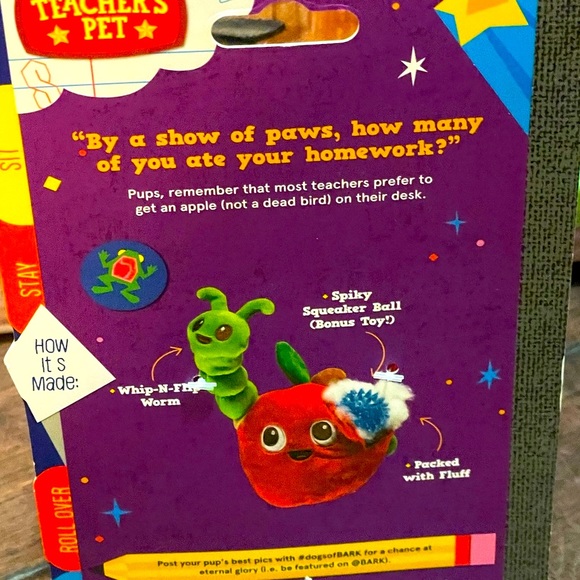 Bark Box Teacher’s Pet Dog Toy Bundle NWT - Picture 2 of 10